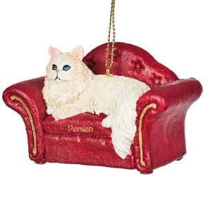 Елочная игрушка Персидский Кот на софе 9 см Kurts Adler (Куртс Адлер) фото 4