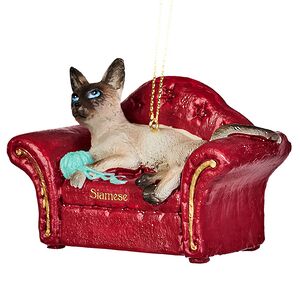 Елочная игрушка Сиамский Кот на софе 9 см Kurts Adler фото 4