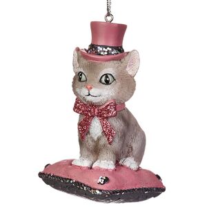 Набор елочных игрушек Котенок и Щенок - Пушистый Дуэт, 8 см, 2 шт Kurts Adler фото 12