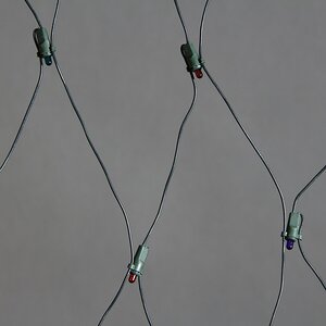 Гирлянда Сетка 1.4*1.1 м, 160 разноцветных микроламп, зеленый ПВХ, контроллер MOROZCO фото 3