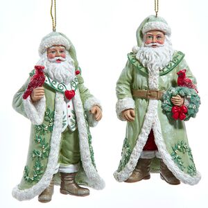 Елочная игрушка Санта с Венком из Омеловой Долины 13 см Kurts Adler фото 2