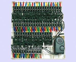 Музыкальная гирлянда 200 разноцветных миниламп 14 м, зеленый ПВХ, контроллер, IP20 Snowmen фото 2