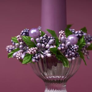 Венок для свечи Жемчужные Ягоды 9 см Swerox фото 4