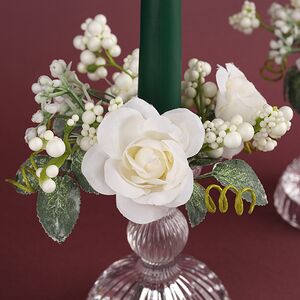 Венок для свечи Белые Розы 10 см Swerox фото 3