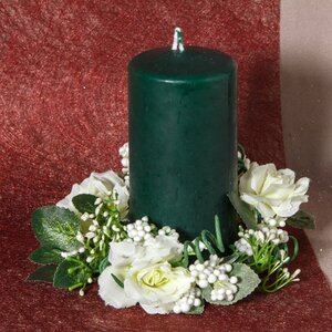Венок для свечи Белые Розы 13 см Swerox фото 2