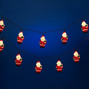 Новогодняя светодиодная гирлянда Дед Мороз 20 прозрачных микроламп 4.1 м, зеленый ПВХ Snowmen фото 1