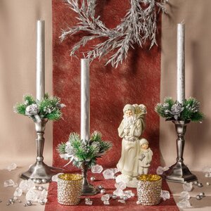 Декор для свечи Сосновая Шишечка 12 см серебряный Swerox фото 4