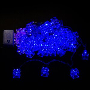 Светодиодная гирлянда Кубики 60 синих LED ламп 6.7 м, прозрачный ПВХ, контроллер Snowmen фото 3