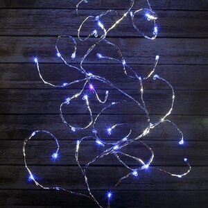 Электрогирлянда "Серебряная веточка", 60 LED ламп, 1.6м, синие лампы Snowmen фото 2
