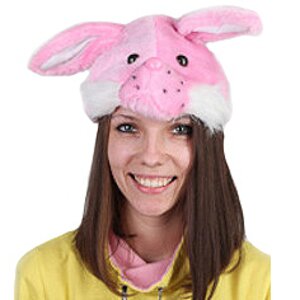 Карнавальная шапка Розовый зайчик, 25*28 см
