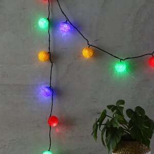 Светодиодная гирлянда Шарики 20 разноцветных LED ламп 3.3 м, зеленый ПВХ, IP20 Snowmen фото 1