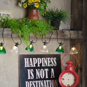 Гирлянда из лампочек Flower Party Lights 5 м, 10 ламп, теплые белые LED, черный ПВХ, соединяемая, IP44 Winter Deco фото 4