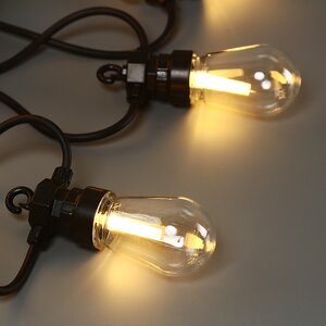 Гирлянда из лампочек Edison Party Lights 10 м, 20 ламп, теплые белые LED, черный ПВХ, соединяемая, IP44 Winter Deco фото 6