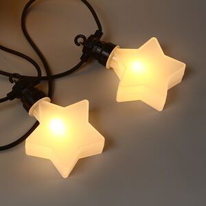 Гирлянда из лампочек Star Party Lights 10 м, 20 ламп, теплые белые LED, черный ПВХ, соединяемая, контроллер, IP44 Winter Deco фото 9