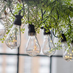 Гирлянда из лампочек Edison Shine Party Lights 10 м, 20 ламп, теплые белые LED, черный ПВХ, соединяемая, IP44 Winter Deco фото 6