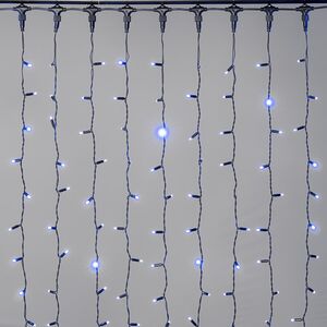 Гирлянда штора 2*2 м, 400 синих LED ламп, черный эко-каучук, соединяемый, IP65 BEAUTY LED фото 5