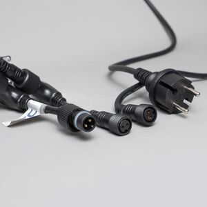 Гирлянда штора 2*2 м, 400 синих LED ламп, черный эко-каучук, соединяемый, IP65 BEAUTY LED фото 7