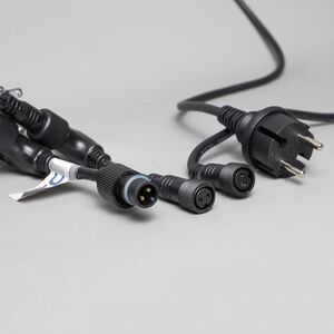 Гирлянда штора 2*2 м, 400 холодных белых LED ламп, черный эко-каучук, соединяемый, IP65 BEAUTY LED фото 7