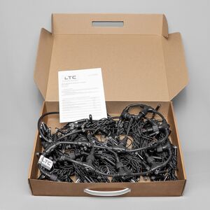 Гирлянда штора 2*2 м, 400 холодных белых LED ламп, черный эко-каучук, соединяемый, IP65 BEAUTY LED фото 8