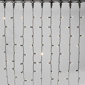 Гирлянда штора 2*2 м, 400 теплых белых LED ламп, черный эко-каучук, соединяемый, IP65 BEAUTY LED фото 5