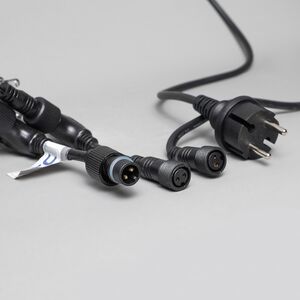 Гирлянда штора 2*2 м, 400 теплых белых LED ламп, черный эко-каучук, соединяемый, IP65 BEAUTY LED фото 7