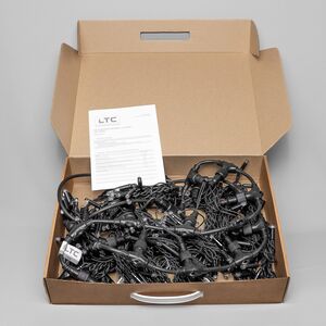 Гирлянда штора 2*2 м, 400 теплых белых LED ламп, черный эко-каучук, соединяемый, IP65 BEAUTY LED фото 8