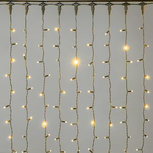 Гирлянда штора 2*2 м, 400 желтых LED ламп, черный эко-каучук, соединяемый, IP65 BEAUTY LED фото 5