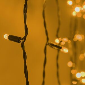 Гирлянда штора 2*2 м, 400 желтых LED ламп, черный эко-каучук, соединяемый, IP65 BEAUTY LED фото 2