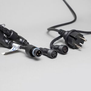 Гирлянда штора 2*2 м, 400 желтых LED ламп, черный эко-каучук, соединяемый, IP65 BEAUTY LED фото 7