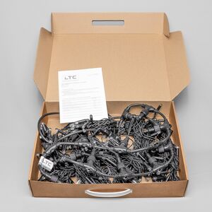 Гирлянда штора 2*2 м, 400 желтых LED ламп, черный эко-каучук, соединяемый, IP65 BEAUTY LED фото 8