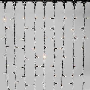 Гирлянда штора 2*3 м, 600 теплых белых LED ламп, черный эко-каучук, соединяемый, IP65 BEAUTY LED фото 5