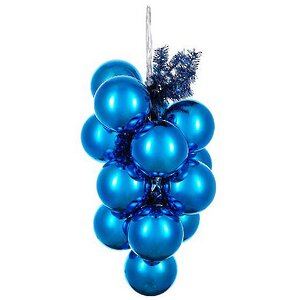 Гроздь из пластиковых шаров 60 см синяя Snowmen фото 1