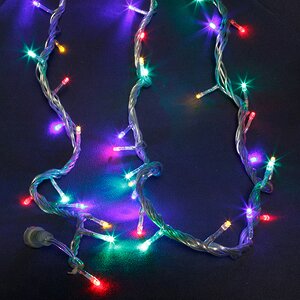 Светодиодная гирлянда 200 разноцветных LED ламп 10 м, прозрачный ПВХ, контроллер, IP44 Snowmen фото 2