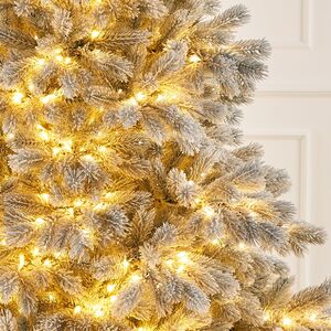 Искусственная елка с лампочками Монблан Elite: Дымчатая 3 м заснеженная, 1780 теплых белых ламп с мерцанием, ЛИТАЯ 100% Max Christmas фото 2