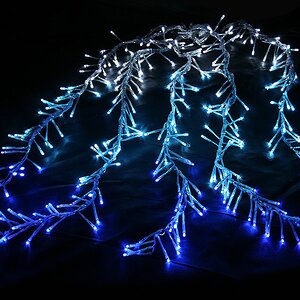 Светодиодный занавес Бегущий огонь Premium Led 2*1.6 м, 150 холодных белых/голубых/синих LED ламп, прозрачный силикон, контроллер, IP54 BEAUTY LED фото 2