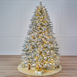 Искусственная елка с лампочками Версальская заснеженная 240 см, 560 теплых белых ламп, ЛИТАЯ 100% Max Christmas фото 1