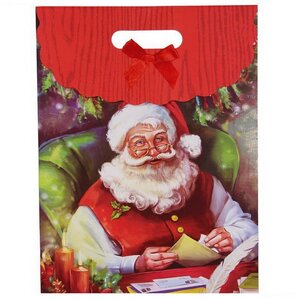 Подарочный пакет Волшебник Санта с письмами 37*28 см Due Esse Christmas фото 2