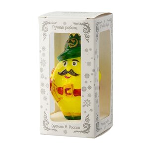Стеклянная елочная игрушка Сеньор Лимон 9 см, подвеска Коломеев фото 2