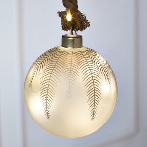 Декоративный подвесной светильник Шар Бруно 10 см, 10 теплых белых LED ламп, на батарейках Peha фото 2