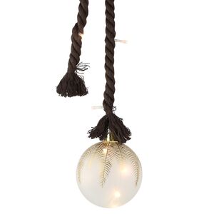 Декоративный подвесной светильник Шар Бруно 10 см, 10 теплых белых LED ламп, на батарейках Peha фото 4