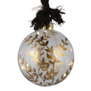 Декоративный подвесной светильник Шар Gold Leaf 14 см, 15 теплых белых LED ламп, на батарейках Peha фото 4