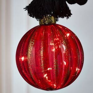 Декоративный подвесной светильник Шар Maniago 10 см, 10 теплых белых LED ламп, на батарейках Peha фото 2