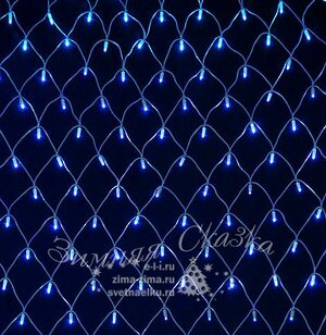 Гирлянда Сетка 1.8*2.4 м, 320 синих микроламп, зеленый ПВХ, контроллер MOROZCO фото 2