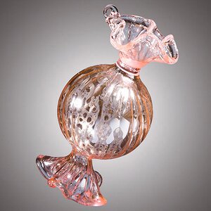 Стеклянная елочная игрушка Конфета Комильфо 9 см розовая, подвеска Holiday Classics фото 1