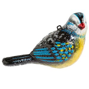 Стеклянная елочная игрушка Птичка Сойка 11 см, подвеска Holiday Classics фото 1