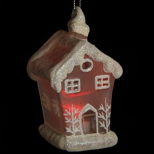 Светящаяся елочная игрушка Коттедж на батарейке 6*6*10 см, подвеска Snowhouse фото 6