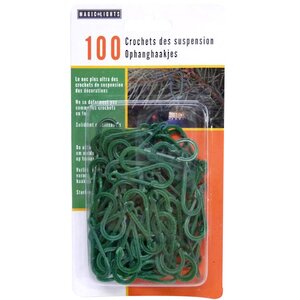 Крючки для ёлочных игрушек, 100 шт, зелёные Peha фото 1