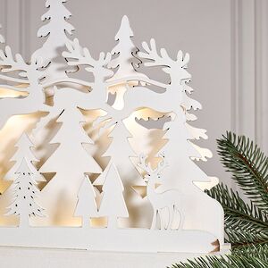 Новогодний светильник Санта в зимнем лесу 29*24 см, на батарейках Koopman фото 4