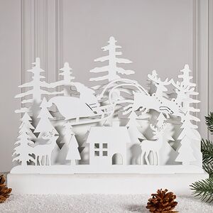 Новогодний светильник Санта в снежном лесу 23 см, на батарейках Koopman фото 5