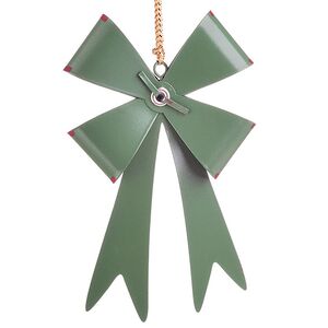 Елочная игрушка Бант Мидлтон - Горошек 9 см, зеленый, металл Koopman фото 5